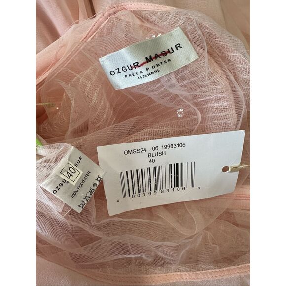 OZGUR MASUR One-Shoulder & Cape-Back Gown Size 40(US 8) $1895 - Picture 10 of 10